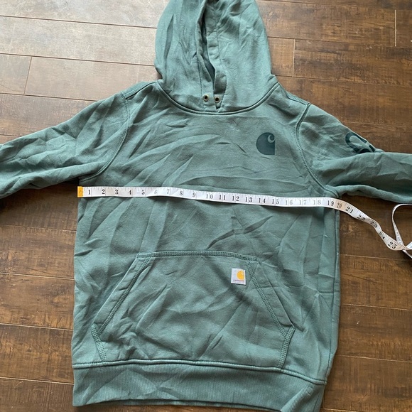 Carhartt  relaxed fit French Terry Green hoodie - Picture 6 of 14